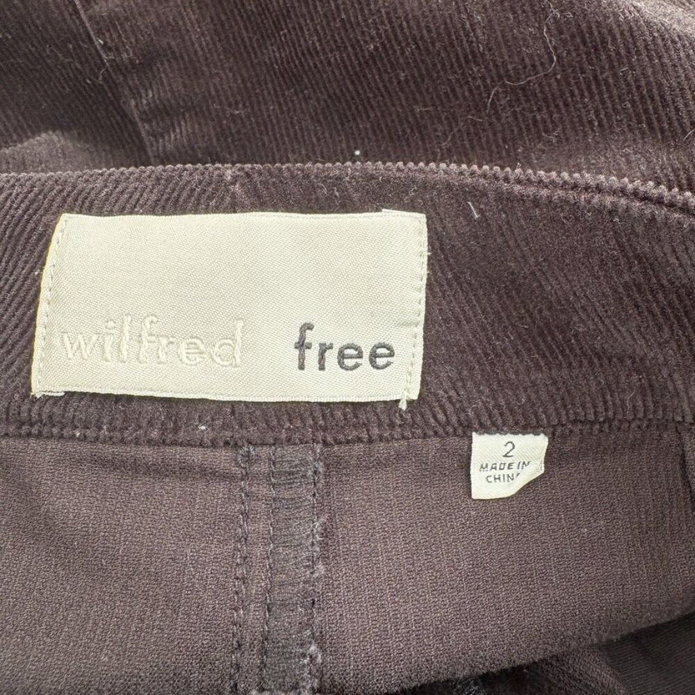Aritzia Wilfred Free Karmen Skirt Button Front Corduroy Mini Skirt Black Size 2 - Picture 5 of 6